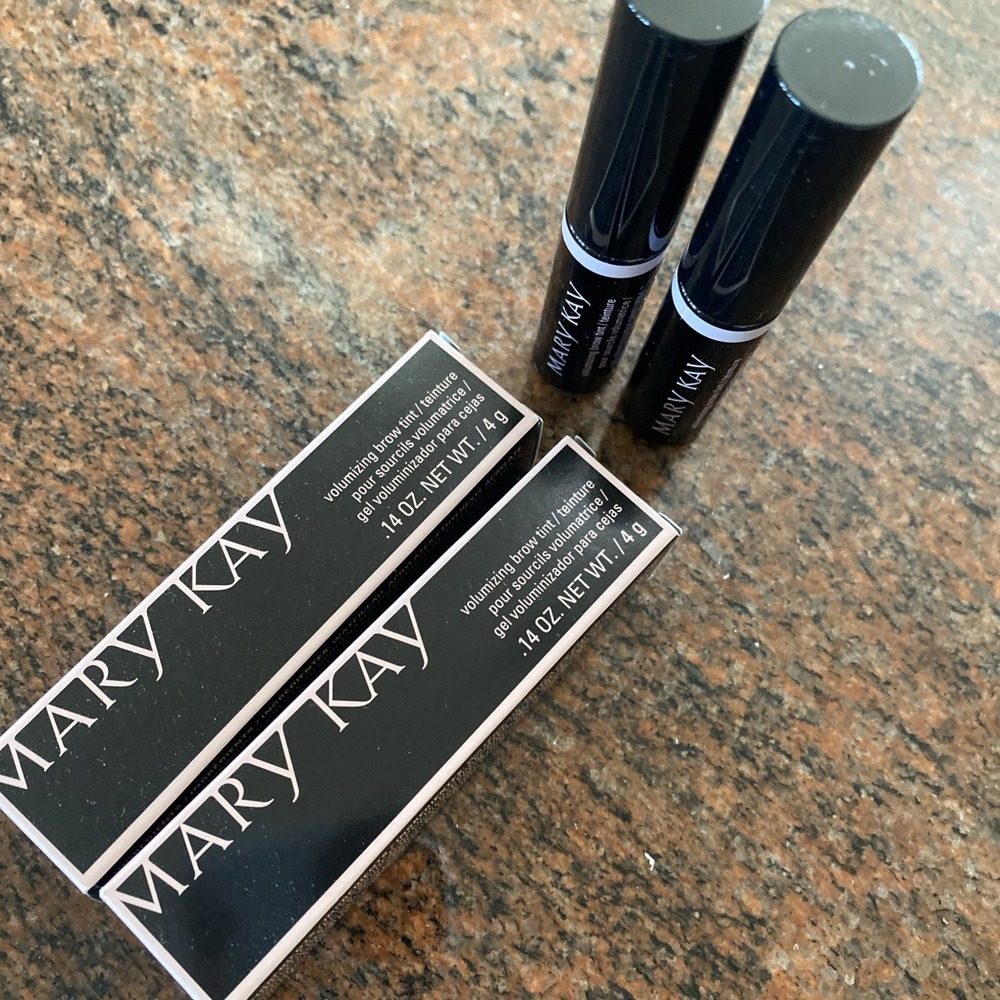 Lot OF 2 New Old Stock Mary Kay Volumizing Brow Tint Dark Brunette  #125035 READ